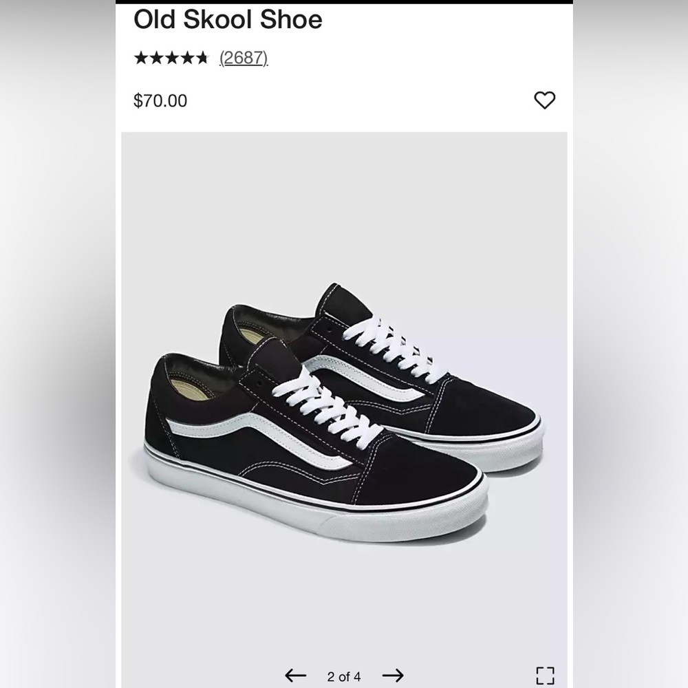 Vans old skool classic shoes